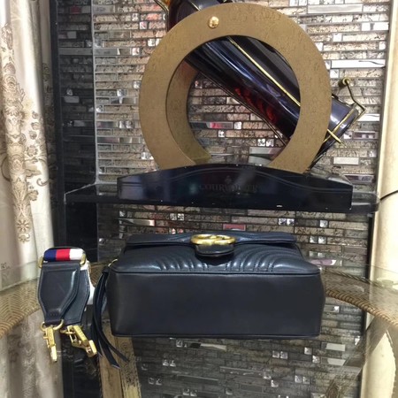 Gucci GG Marmont Small Shoulder Bag 498100 Black Gucci GG Marmont Small Shoulder Bag 498100 Black