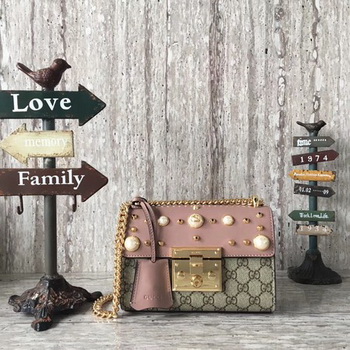 Gucci Padlock Small GG Studded Shoulder Bag 432182 Pink Gucci Padlock Small GG Studded Shoulder Bag 432182 Pink