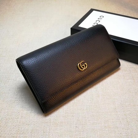 Gucci Leather Continental Wallet 456116 Black Gucci Leather Continental Wallet 456116 Black