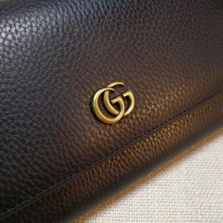 Gucci Leather Continental Wallet 456116 Black Gucci Leather Continental Wallet 456116 Black