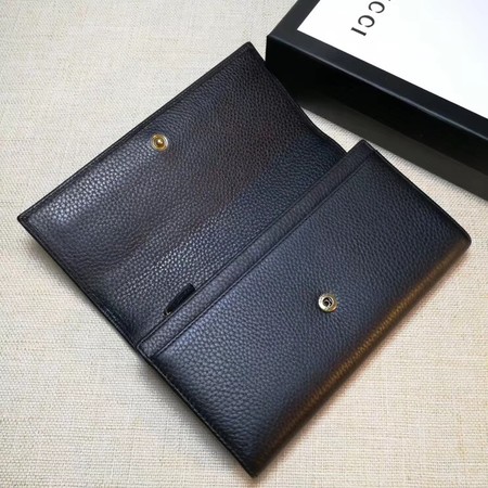 Gucci Leather Continental Wallet 456116 Black Gucci Leather Continental Wallet 456116 Black
