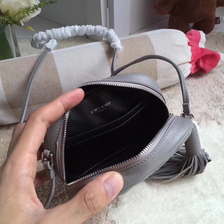Yves Saint Laurent Monogram Leather Bag Y5804 Grey Yves Saint Laurent Monogram Leather Bag Y5804 Grey