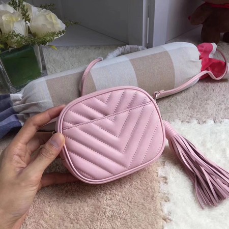 Yves Saint Laurent Monogram Leather Bag Y5804 Pink Yves Saint Laurent Monogram Leather Bag Y5804 Pink