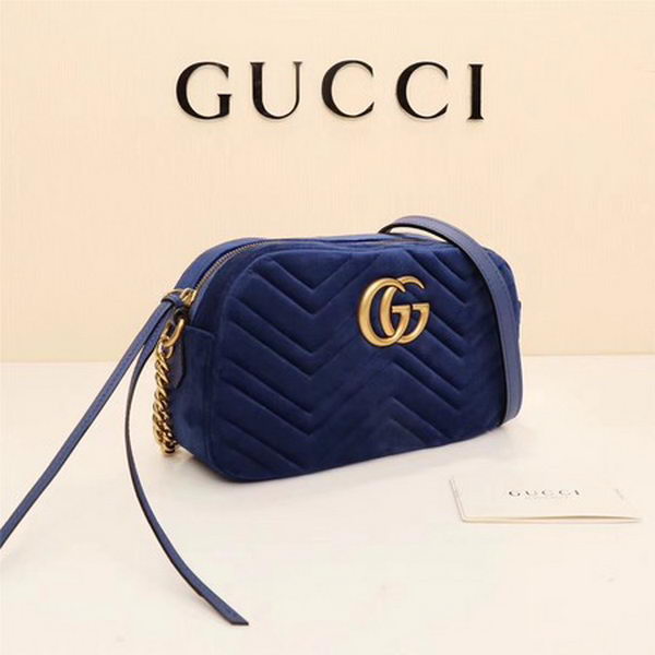 Gucci GG Marmont Matelasse Velvet Shoulder Bag 447632 Royal Gucci GG Marmont Matelasse Velvet Shoulder Bag 447632 Royal