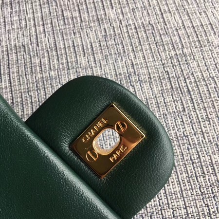 Chanel Classic Flap mini Bag Original Leather A1117 Green Chanel Classic Flap mini Bag Original Leather A1117 Green