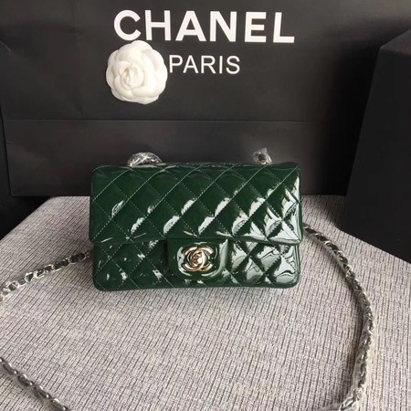 Chanel Classic Flap mini Bag Original Leather A1117 Green Chanel Classic Flap mini Bag Original Leather A1117 Green
