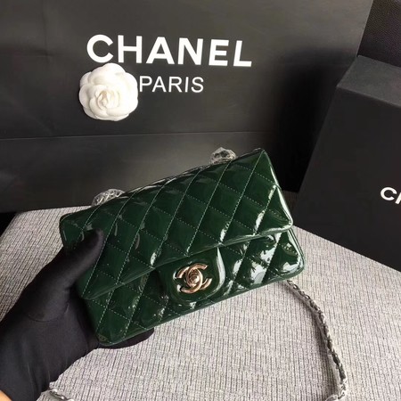 Chanel Classic Flap mini Bag Original Leather A1117 Green Chanel Classic Flap mini Bag Original Leather A1117 Green
