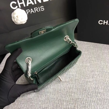 Chanel Classic Flap mini Bag Original Leather A1117 Green Chanel Classic Flap mini Bag Original Leather A1117 Green
