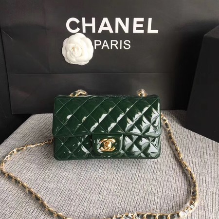 Chanel Classic Flap mini Bag Original Leather A1117 Green Chanel Classic Flap mini Bag Original Leather A1117 Green