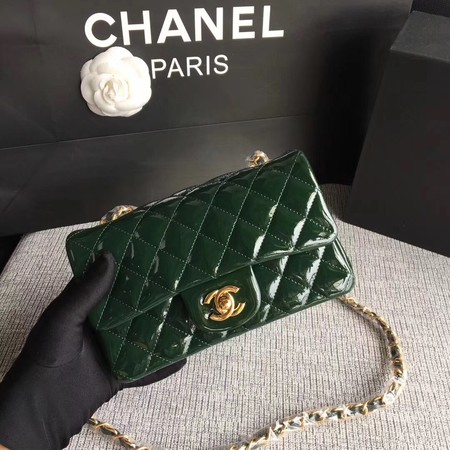 Chanel Classic Flap mini Bag Original Leather A1117 Green Chanel Classic Flap mini Bag Original Leather A1117 Green