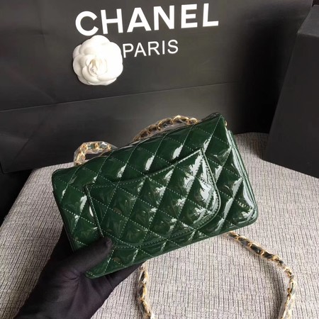 Chanel Classic Flap mini Bag Original Leather A1117 Green Chanel Classic Flap mini Bag Original Leather A1117 Green
