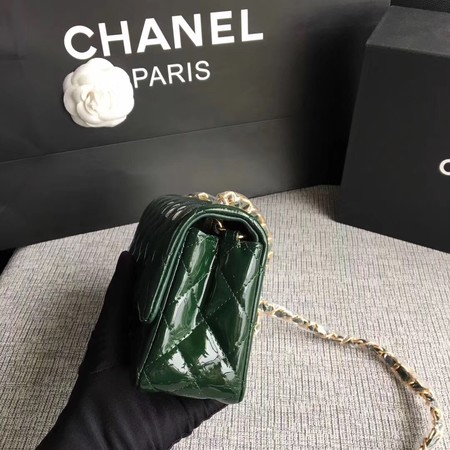 Chanel Classic Flap mini Bag Original Leather A1117 Green Chanel Classic Flap mini Bag Original Leather A1117 Green