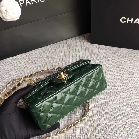 Chanel Classic Flap mini Bag Original Leather A1117 Green Chanel Classic Flap mini Bag Original Leather A1117 Green