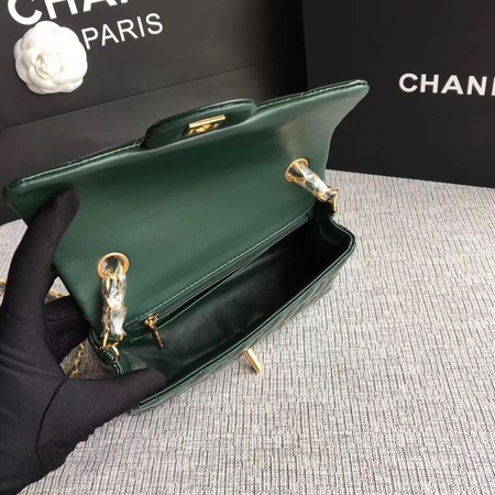 Chanel Classic Flap mini Bag Original Leather A1117 Green Chanel Classic Flap mini Bag Original Leather A1117 Green