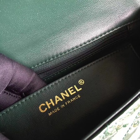 Chanel Classic Flap mini Bag Original Leather A1117 Green Chanel Classic Flap mini Bag Original Leather A1117 Green