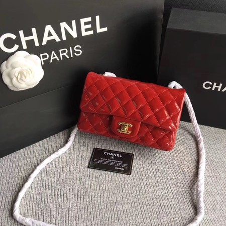 Chanel Classic Flap mini Bag Original Leather A1117 Red Chanel Classic Flap mini Bag Original Leather A1117 Red