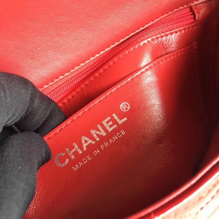 Chanel Classic Flap mini Bag Original Leather A1117 Red Chanel Classic Flap mini Bag Original Leather A1117 Red