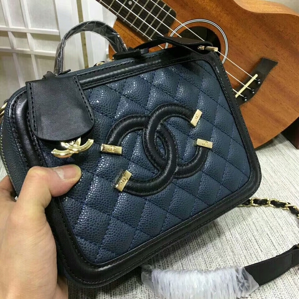 Chanel Calfskin Leather Mini Shoulder Bag 6070 Blue Chanel Calfskin Leather Mini Shoulder Bag 6070 Blue