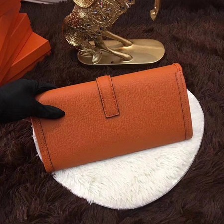 Hermes Togo Leather Clutch H88017 Orange Hermes Togo Leather Clutch H88017 Orange