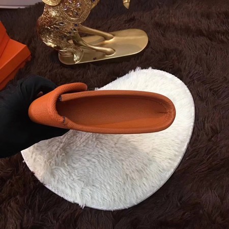 Hermes Togo Leather Clutch H88017 Orange Hermes Togo Leather Clutch H88017 Orange