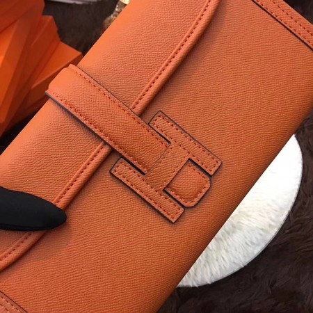Hermes Togo Leather Clutch H88017 Orange Hermes Togo Leather Clutch H88017 Orange