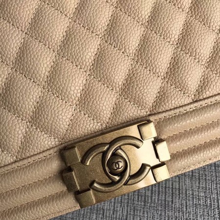 Boy Chanel Flap Shoulder Bag Apricot Original Cannage Pattern A67087 Gold Boy Chanel Flap Shoulder Bag Apricot Original Cannage Pattern A67087 Gold