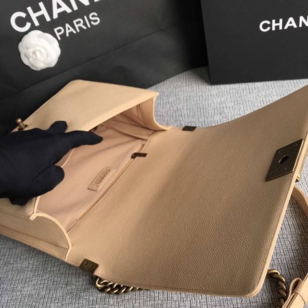 Boy Chanel Flap Shoulder Bag Apricot Original Cannage Pattern A67087 Gold Boy Chanel Flap Shoulder Bag Apricot Original Cannage Pattern A67087 Gold