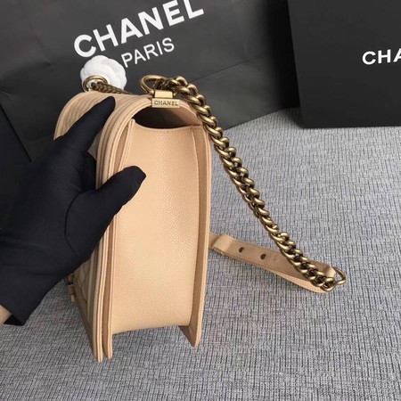 Boy Chanel Flap Shoulder Bag Apricot Original Cannage Pattern A67087 Gold Boy Chanel Flap Shoulder Bag Apricot Original Cannage Pattern A67087 Gold