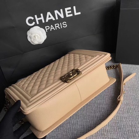Boy Chanel Flap Shoulder Bag Apricot Original Cannage Pattern A67087 Gold Boy Chanel Flap Shoulder Bag Apricot Original Cannage Pattern A67087 Gold