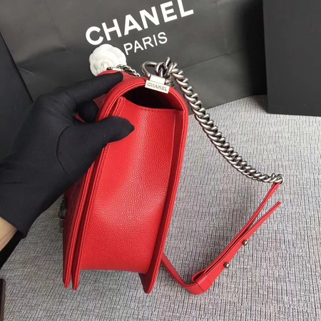 Boy Chanel Flap Shoulder Bag Red Original Cannage Pattern A67087 Silver Boy Chanel Flap Shoulder Bag Red Original Cannage Pattern A67087 Silver
