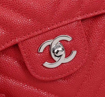 Chanel Maxi Quilted Classic Flap Bag Red Chevron Cannage Pattern A58601 Silver Chanel Maxi Quilted Classic Flap Bag Red Chevron Cannage Pattern A58601 Silver