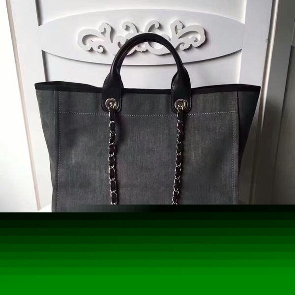 Chanel Medium Original Canvas Leather Tote Shopping Bag 66941A