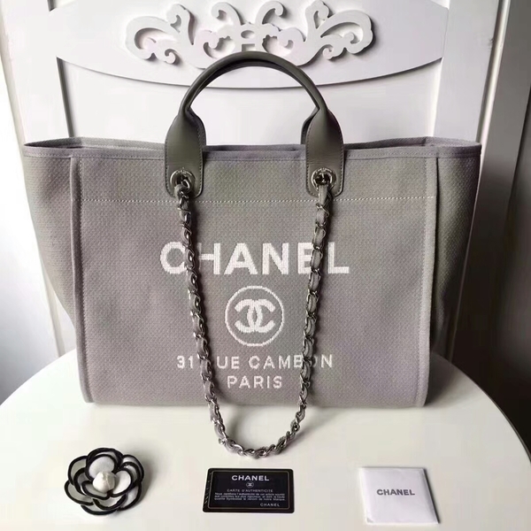 Chanel Medium Original Canvas Leather Tote Shopping Bag 66941L Chanel Medium Original Canvas Leather Tote Shopping Bag 66941L