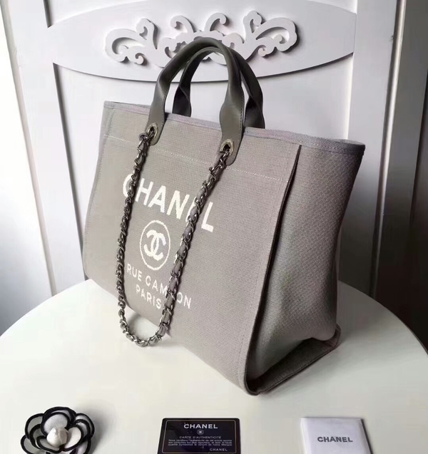 Chanel Medium Original Canvas Leather Tote Shopping Bag 66941L Chanel Medium Original Canvas Leather Tote Shopping Bag 66941L