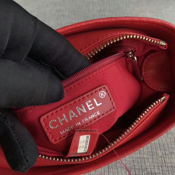 Chanel Gabrielle Mini Shoulder Bag Original Python Leather 8122A Red Chanel Gabrielle Mini Shoulder Bag Original Python Leather 8122A Red