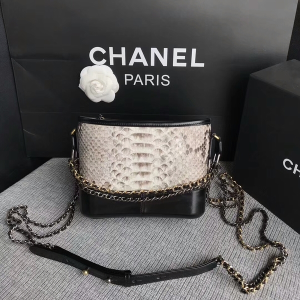Chanel Gabrielle Mini Shoulder Bag Original Python Leather 8122A White Chanel Gabrielle Mini Shoulder Bag Original Python Leather 8122A White