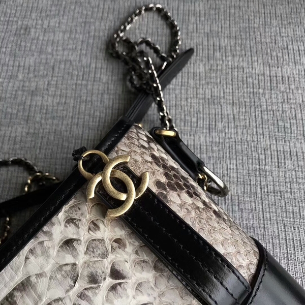 Chanel Gabrielle Mini Shoulder Bag Original Python Leather 8122A White Chanel Gabrielle Mini Shoulder Bag Original Python Leather 8122A White