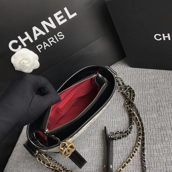 Chanel Gabrielle Mini Shoulder Bag Original Python Leather 8122A White Chanel Gabrielle Mini Shoulder Bag Original Python Leather 8122A White