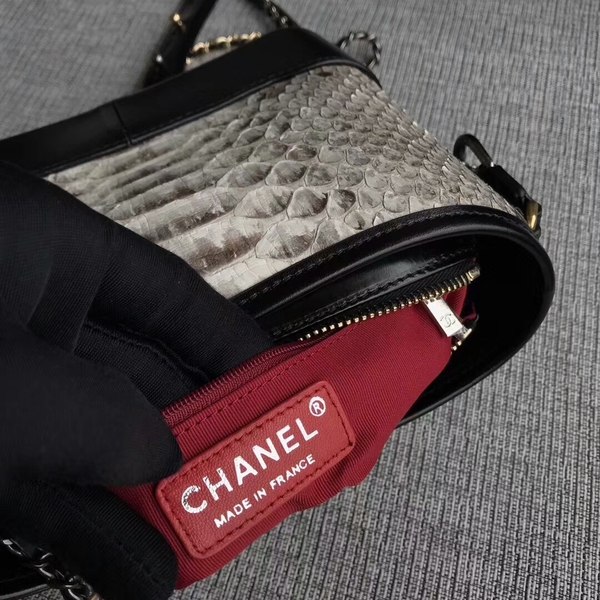 Chanel Gabrielle Mini Shoulder Bag Original Python Leather 8122A White Chanel Gabrielle Mini Shoulder Bag Original Python Leather 8122A White