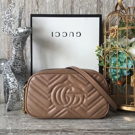 Gucci GG Marmont Small Matelasse Shoulder Bag 447632 Apricot Gucci GG Marmont Small Matelasse Shoulder Bag 447632 Apricot