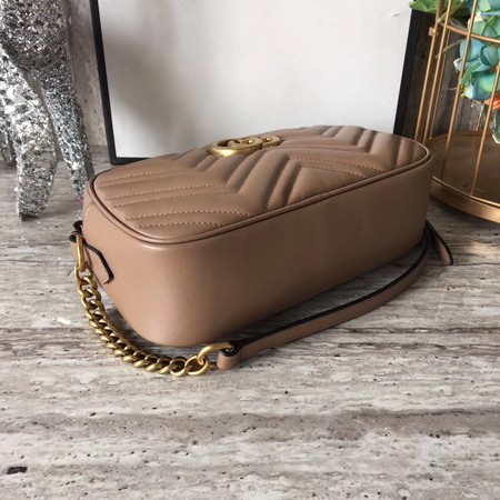 Gucci GG Marmont Small Matelasse Shoulder Bag 447632 Apricot Gucci GG Marmont Small Matelasse Shoulder Bag 447632 Apricot