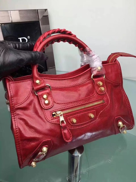 Balenciaga Giant City Gold Studs Handbag 084333 Red Balenciaga Giant City Gold Studs Handbag 084333 Red