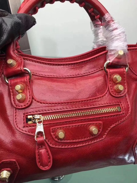 Balenciaga Giant City Gold Studs Handbag 084333 Red Balenciaga Giant City Gold Studs Handbag 084333 Red