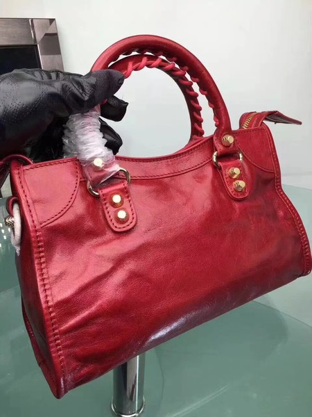 Balenciaga Giant City Gold Studs Handbag 084333 Red Balenciaga Giant City Gold Studs Handbag 084333 Red