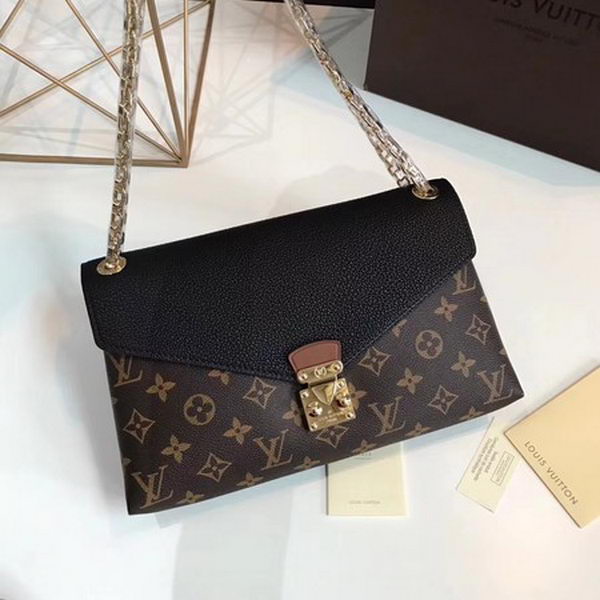 Louis Vuitton Monogram Canvas Pallas Chain Cerise M41201 Black Louis Vuitton Monogram Canvas Pallas Chain Cerise M41201 Black