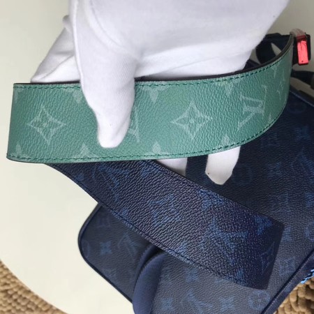 Louis Vuitton Original Monogram Canvas Original MESSENGER M43843 blue