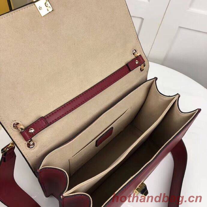 FENDI Kan I Leather Shoulder Bag F9235 red FENDI Kan I Leather Shoulder Bag F9235 red