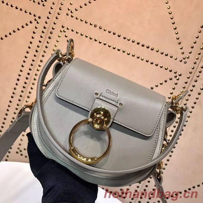 CHLOE Tess Small leather shoulder bag 3E153 grey
