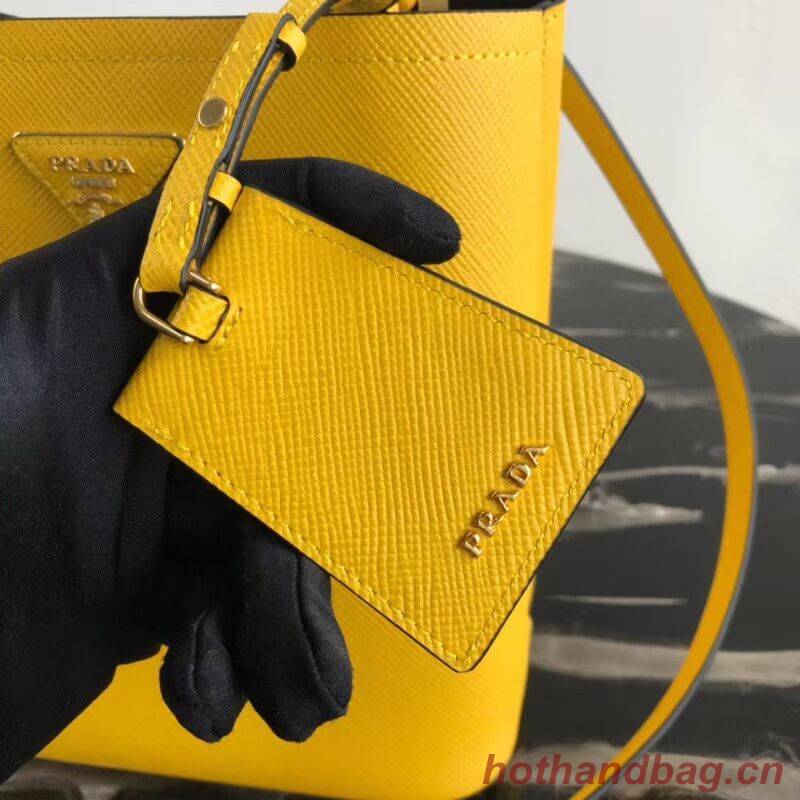 Prada Double Saffiano leather bag 1BA212 lemon Prada Double Saffiano leather bag 1BA212 lemon
