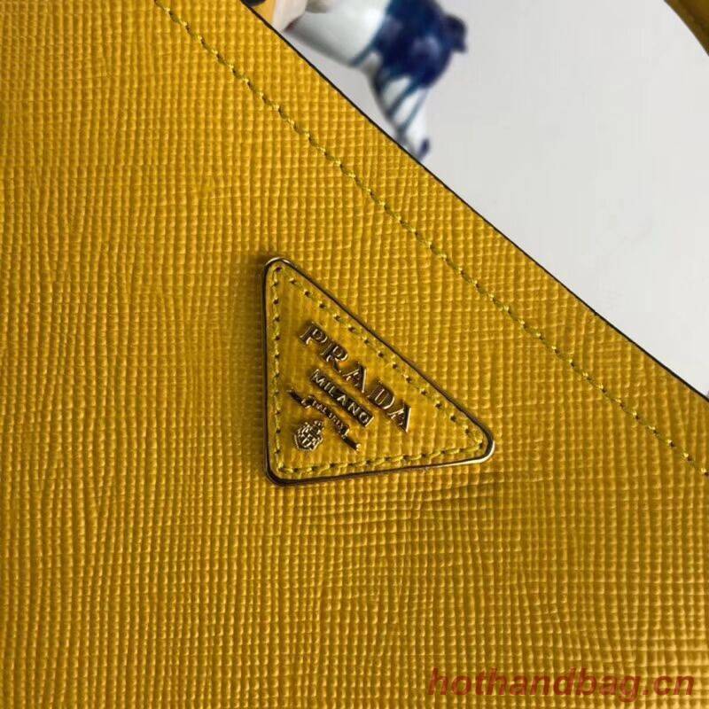 Prada Double Saffiano leather bag 1BA212 lemon Prada Double Saffiano leather bag 1BA212 lemon